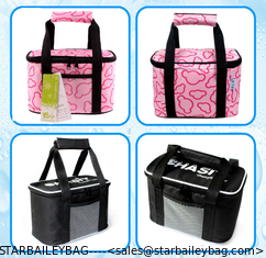 China colorfull prints picnic time lunch bag, picnic bag,cooler bag, keep cost hold hot bottle cooler bag and ice packs for br supplier