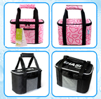 colorfull prints picnic time lunch bag, picnic bag,cooler bag, keep cost hold hot bottle cooler bag and ice packs for br