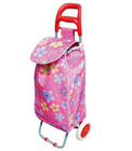 Lightweight Foldable Laundry / Shopping Trolley Cart Rolling Push Dolly with Tote