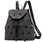 Ready To Ship Laser Geometric Backpack China Supplier Holographic Bag PU Leather OEM Fashion Bag Supplier
