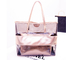 Clear PVC Beach Totes Bag Sets Top Handle Handbag-Zipper Purses Wallets Women 2pcs In 1 Hand Bag Set supplier